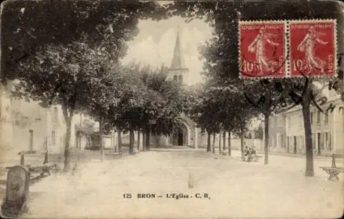 Ak Bron Rhône, Kirche