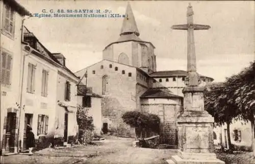 Ak Saint Savin Hautes-Pyrénées, Eglise, Monument National