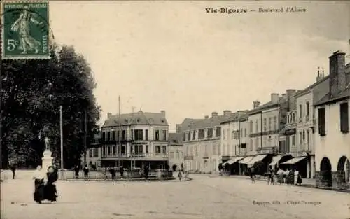 Ak Vic en Bigorre Hautes Pyrénées, Boulevard d'Alsace