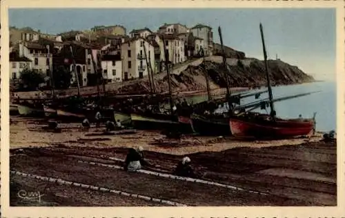 Ak Banyuls sur Mer Pyrénées-Orientales, Les Remailleuses