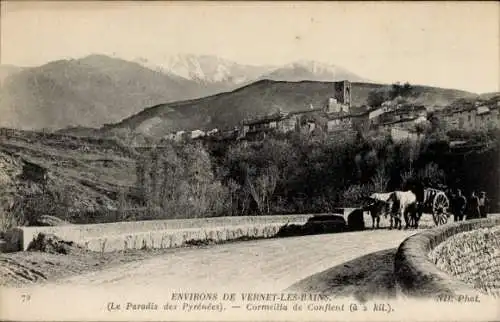 Ak Vernet les Bains Pyrénées Orientales, Cormeilla de Conflent