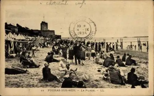 Ak Fouras Charente Maritime, Strand