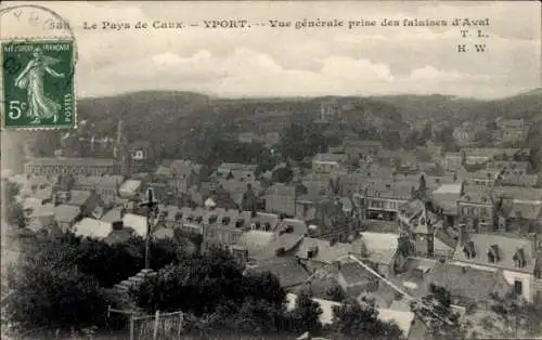 Ak Yport Seine Maritime, Vue generale prise des falaises d'Aval