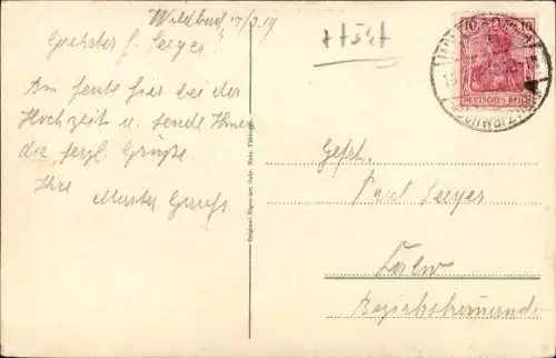 Ak Bad Wildbad Schwarzwald, Enz, Wohnhäuser