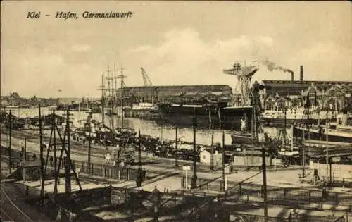 Ak Kiel, Hafen, Germaniawerft