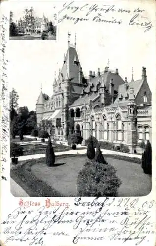 Ak Brebach Fechingen Saarbrücken im Saarland, Schloss Halberg