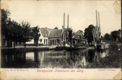 Ak Nederhorst der Berg Nordholland, Vechtzicht, Hebebrücke