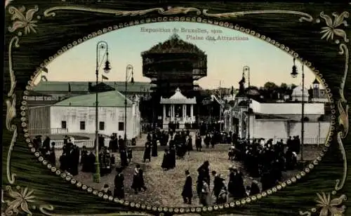 Passepartout Ak Bruxelles Brüssel, Exposition, Weltausstellung 1910, Plaine des Attractions