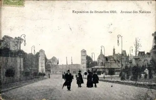 Ak Brüssel Brüssel, Ausstellung 1910, Avenue des Nations