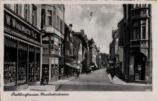 Ak Recklinghausen im Ruhrgebiet, Kunibertistraße, Geschäft W. Woolworth Co.