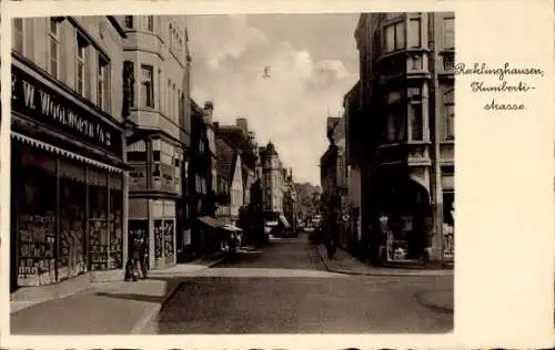 Ak Recklinghausen im Ruhrgebiet, Kunibertistraße, Geschäft W. Woolworth Co.