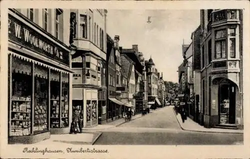 Ak Recklinghausen im Ruhrgebiet, Kunibertistraße, Geschäft W. Woolworth Co.