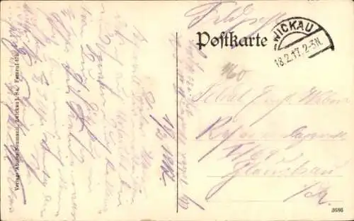 Ak Zwickau in Sachsen, Bahnhofs-Restaurant, Speisesaal, II. Klasse