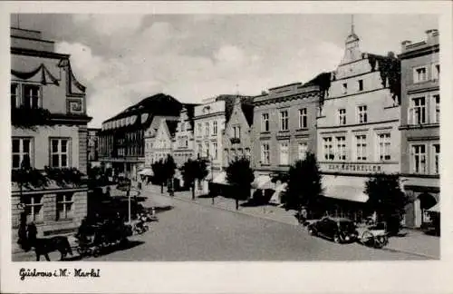 Ak Güstrow in Mecklenburg, Markt, Gasthaus Zum Ratskeller