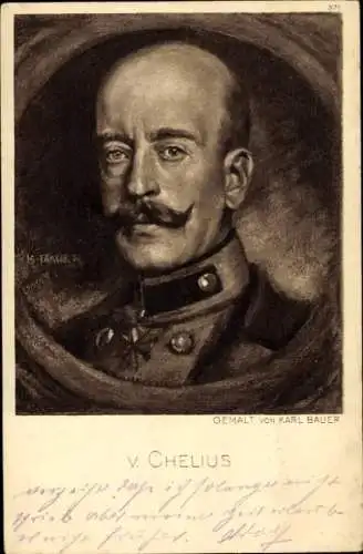 Künstler Ak Bauer, Karl, Generalleutnant Oskar von Chelius