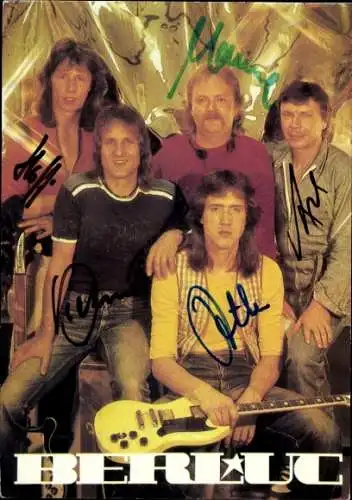 Ak Musikgruppe Berluc, Gruppenbild, Gitarren, Autogramme