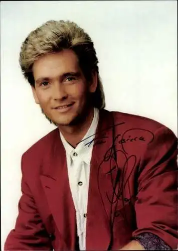 Ak Sänger Olaf Berger, Portrait, Autogramm