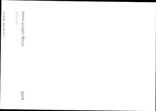 Ak Sänger Hans Jürgen Beyer, Portrait, Autogramm