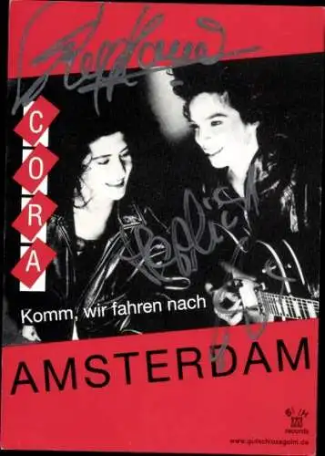 Ak Sängerin Cora, Komm wir fahren nach Amsterdam, Portrait, Autogramm