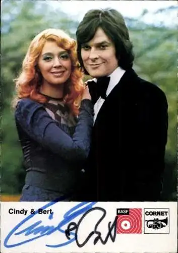 Ak Sänger Cindy und Bert, Portrait, Autogramm