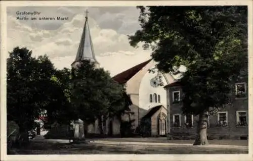 Ak Grafenwöhr in der Oberpfalz Bayern, Unterer Markt