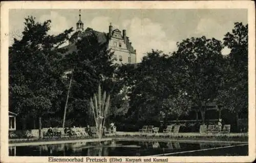 Ak Pretzsch an der Elbe Bad Schmiedeberg, Kurpark, Kursaal