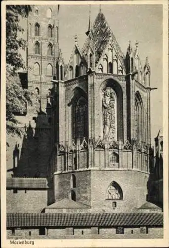 Ak Marienburg Malbork Westpreußen, Kirche, Teilansicht