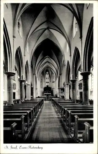 Ak Caternberg Katernberg Essen im Ruhrgebiet, St. Josef Kirche, Innenansicht