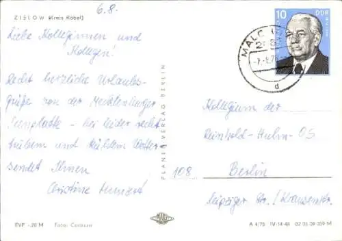 Ak Zislow an der Müritz, See, Zeltplatz