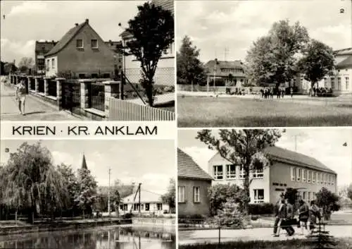 Ak Krien Kreis Anklam, Bauernstraße, Kulturhaus, Nguyen von Troi-Oberschule