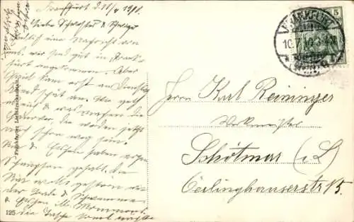 Ak Frankfurt am Main, Hohenzollern-Anlage, Oberpostdirektionsgebäude