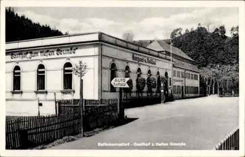 Ak Rathmannsdorf in Sachsen, Gasthof zum tiefen Grunde