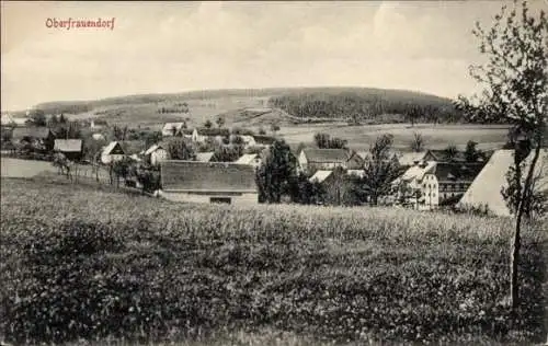 Ak Oberfrauendorf Glashütte im Osterzgebirge, Gesamtansicht