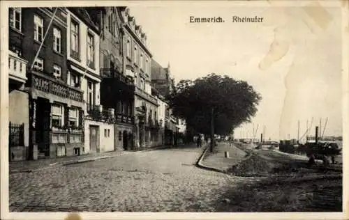 Ak Emmerich am Niederrhein, Rheinufer