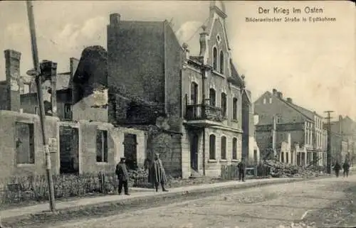 Ak Tschernyschewskoje Eydtkuhnen Ostpreußen, Bilderweltscher Straße, Kriegszerstörung I. WK