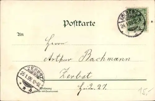 Litho Kołobrzeg Kolberg Pommern, Kaiserplatz, Strandschloss