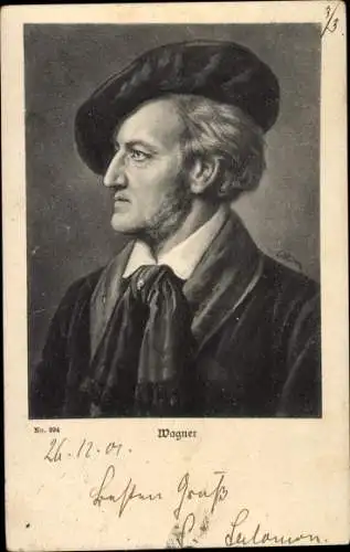 Künstler Ak Komponist Richard Wagner, Porträt