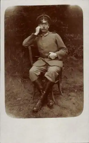 Foto Ak Deutscher Soldat in Uniform, Portrait