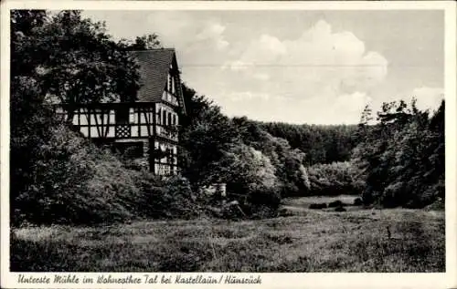 Ak Kastellaun im Hunsrück, Unterste Mühle im Wohnrother Tal