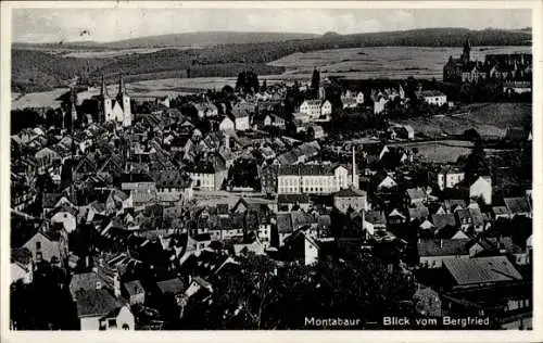 Ak Montabaur im Westerwald, Blick vom Bergfried, Gesamtansicht