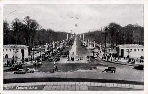 Ak Berlin Tiergarten, Ostwest Achse, Verkehr