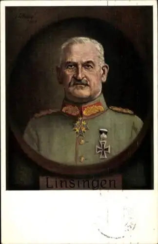 Künstler Ak Generaloberst Alexander von Linsingen, Portrait