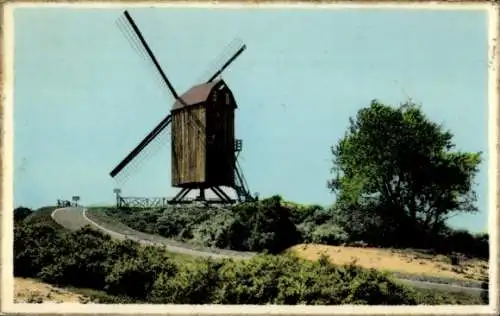 Ak Koksijde Koksijde sur Mer Westflandern, alte Windmühle