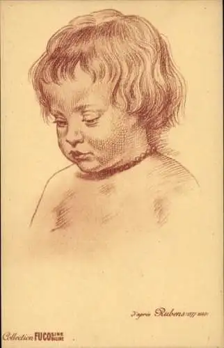 Künstler Ak Rubens, Collection FUCO sine biline Werbung, Baby, Portrait