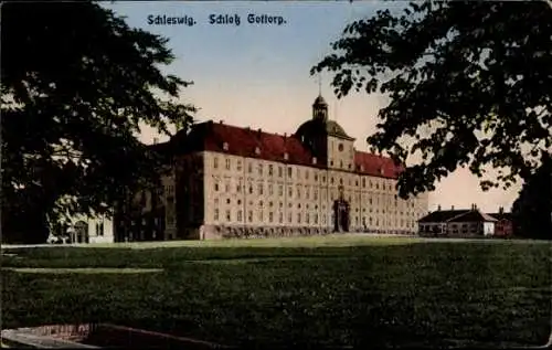 Ak Schleswig in Schleswig Holstein, Schloss Gottorp mit Garten, Vorderseite