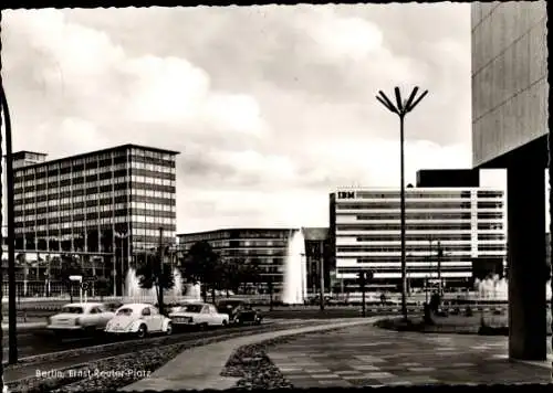 Ak Berlin Charlottenburg, Ernst Reuter Platz, Brunnen, Verkehr