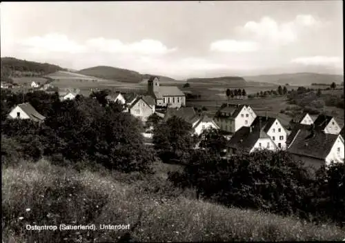 Ak Ostentrop Finnentrop im Sauerland, Unterdorf