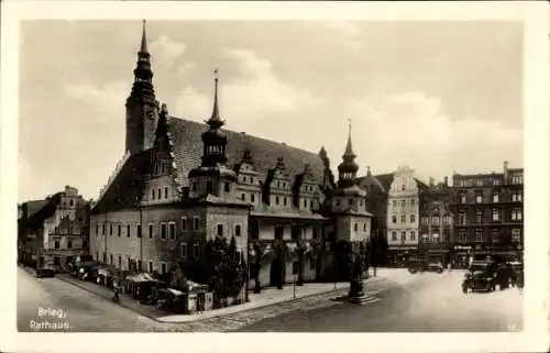 Ak Brzeg Brieg Schlesien, Rathaus