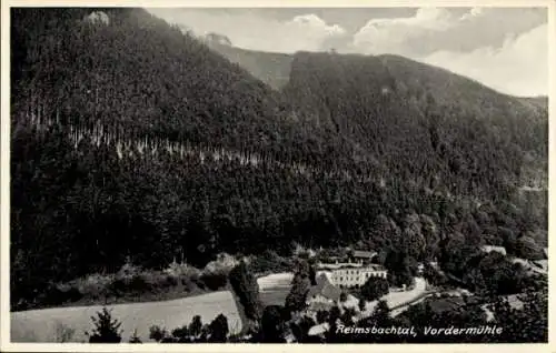 Ak Reimsbach Donnerau Schlesien, Vordermühle, Gebirge, Wald, Reimsbachtal