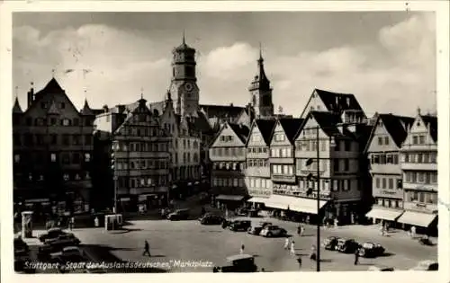 Ak Stuttgart in Württemberg, Marktplatz